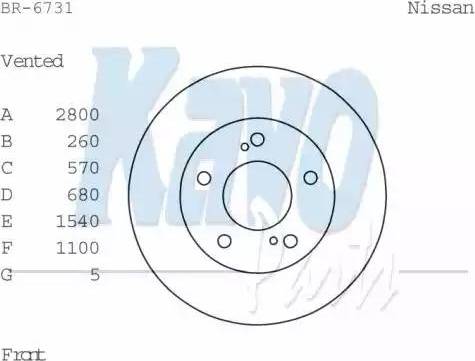 Kavo Parts BR-6731 - Kočioni disk www.molydon.hr