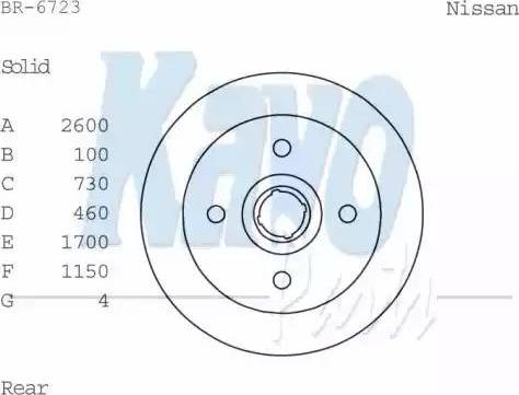 Kavo Parts BR-6723 - Kočioni disk www.molydon.hr