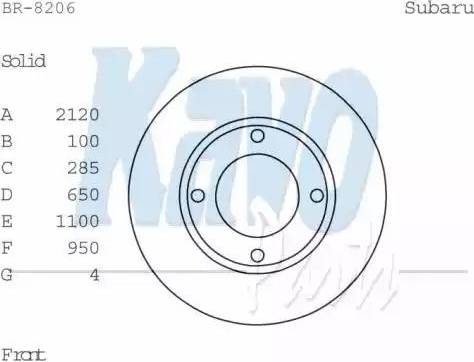 Kavo Parts BR-8206 - Kočioni disk www.molydon.hr