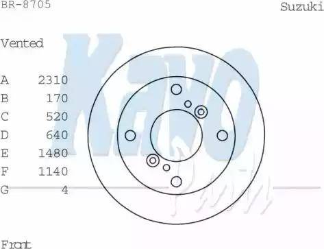 Kavo Parts BR-8705 - Kočioni disk www.molydon.hr