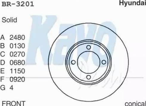 Kavo Parts BR-3201 - Kočioni disk www.molydon.hr