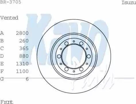 Kavo Parts BR-3705 - Kočioni disk www.molydon.hr