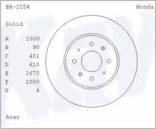 Kavo Parts BR-2254 - Kočioni disk www.molydon.hr