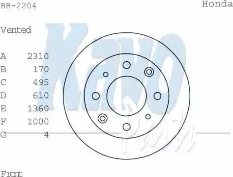 Kavo Parts BR-2204 - Kočioni disk www.molydon.hr