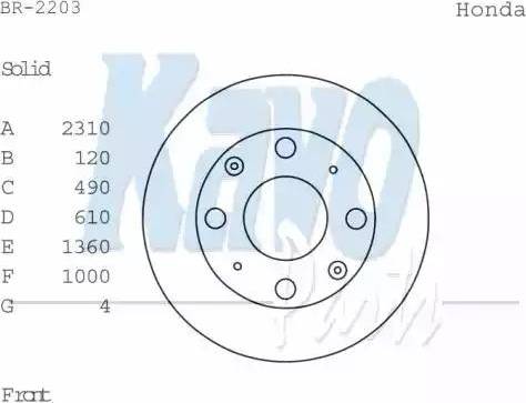 Kavo Parts BR-2203 - Kočioni disk www.molydon.hr