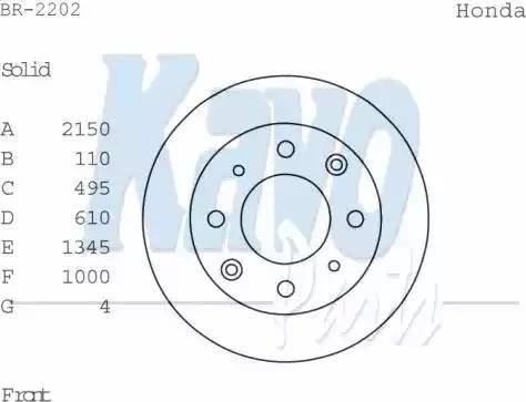 Kavo Parts BR-2202 - Kočioni disk www.molydon.hr