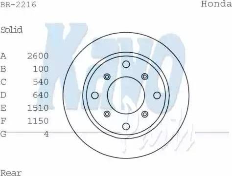 Kavo Parts BR-2216 - Kočioni disk www.molydon.hr