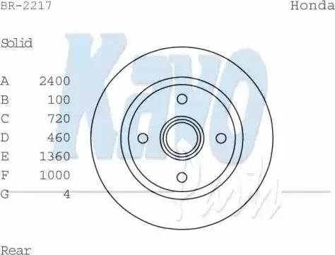 Kavo Parts BR-2217 - Kočioni disk www.molydon.hr