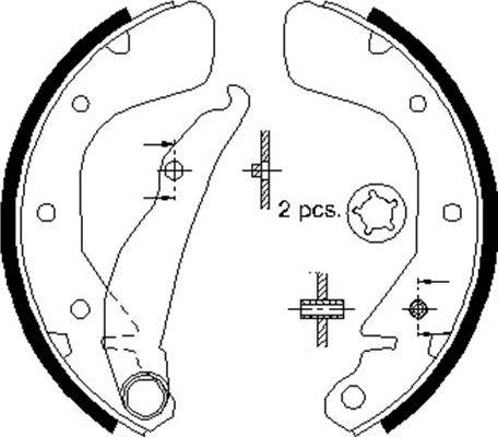 Kavo Parts BS-1402 - Komplet kočnica, bubanj kočnice www.molydon.hr