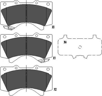 Kavo Parts KBP-9098 - Komplet Pločica, disk-kočnica www.molydon.hr