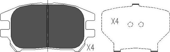 Kavo Parts KBP-9092 - Komplet Pločica, disk-kočnica www.molydon.hr