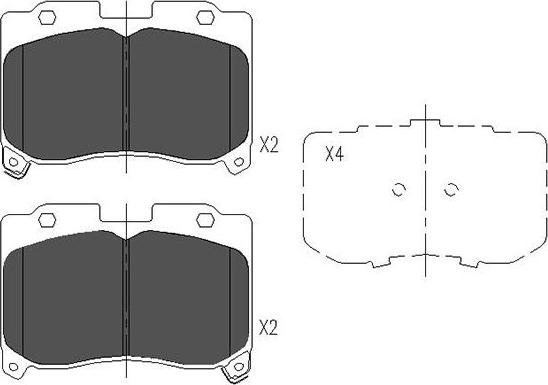 Kavo Parts KBP-9045 - Komplet Pločica, disk-kočnica www.molydon.hr