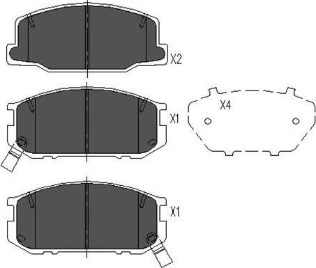 Kavo Parts KBP-9041 - Komplet Pločica, disk-kočnica www.molydon.hr