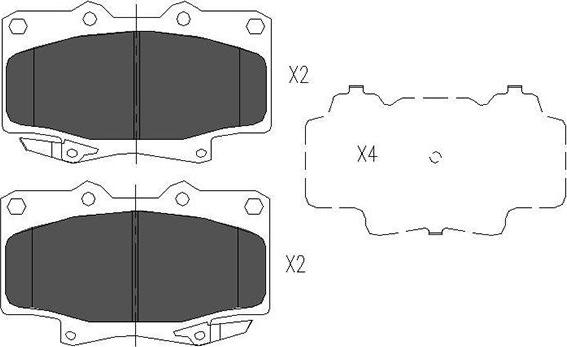 Kavo Parts KBP-9043 - Komplet Pločica, disk-kočnica www.molydon.hr