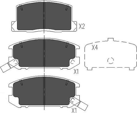 Kavo Parts KBP-9057 - Komplet Pločica, disk-kočnica www.molydon.hr