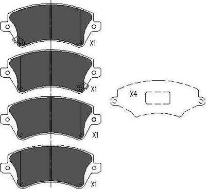 Kavo Parts KBP-9012 - Komplet Pločica, disk-kočnica www.molydon.hr