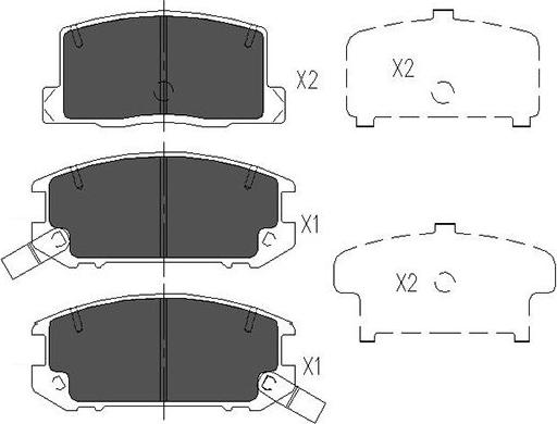 Kavo Parts KBP-9082 - Komplet Pločica, disk-kočnica www.molydon.hr