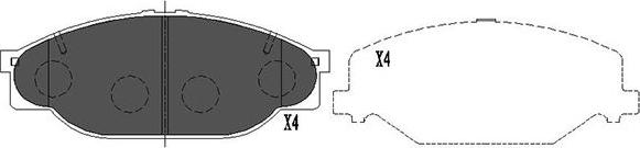 Kavo Parts KBP-9039 - Komplet Pločica, disk-kočnica www.molydon.hr