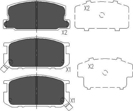 Kavo Parts KBP-9035 - Komplet Pločica, disk-kočnica www.molydon.hr