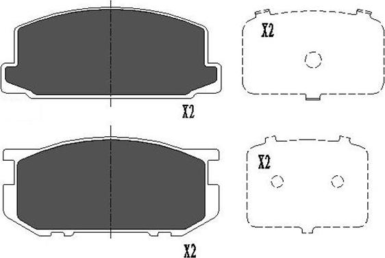 Kavo Parts KBP-9030 - Komplet Pločica, disk-kočnica www.molydon.hr