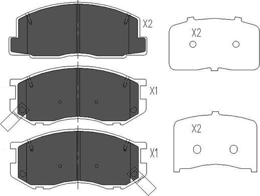 Kavo Parts KBP-9033 - Komplet Pločica, disk-kočnica www.molydon.hr