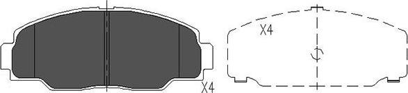 Kavo Parts KBP-9037 - Komplet Pločica, disk-kočnica www.molydon.hr