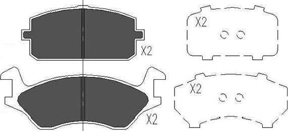 Kavo Parts KBP-9074 - Komplet Pločica, disk-kočnica www.molydon.hr