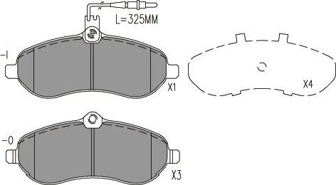 Kavo Parts KBP-9148 - Komplet Pločica, disk-kočnica www.molydon.hr