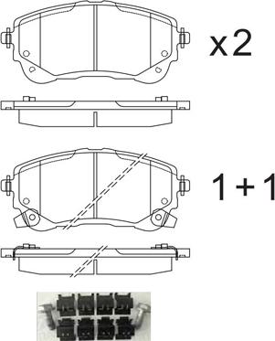 Kavo Parts KBP-9159 - Komplet Pločica, disk-kočnica www.molydon.hr