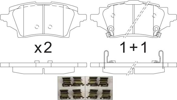 Kavo Parts KBP-9160 - Komplet Pločica, disk-kočnica www.molydon.hr