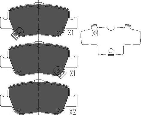 Kavo Parts KBP-9104 - Komplet Pločica, disk-kočnica www.molydon.hr