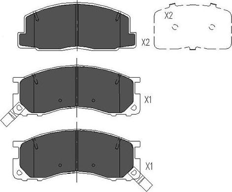 Kavo Parts KBP-9100 - Komplet Pločica, disk-kočnica www.molydon.hr