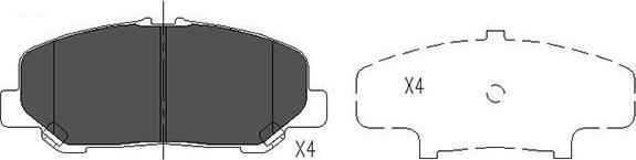 Kavo Parts KBP-9101 - Komplet Pločica, disk-kočnica www.molydon.hr