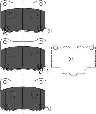 Kavo Parts KBP-9114 - Komplet Pločica, disk-kočnica www.molydon.hr