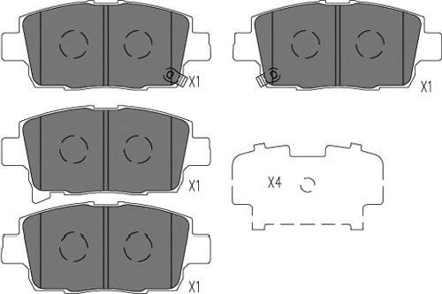 Kavo Parts KBP-9134 - Komplet Pločica, disk-kočnica www.molydon.hr