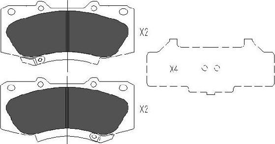 Kavo Parts KBP-9133 - Komplet Pločica, disk-kočnica www.molydon.hr