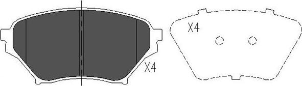 Kavo Parts KBP-4549 - Komplet Pločica, disk-kočnica www.molydon.hr