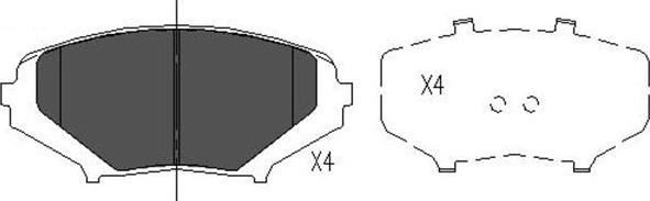 Kavo Parts KBP-4546 - Komplet Pločica, disk-kočnica www.molydon.hr