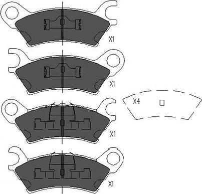 Kavo Parts KBP-4542 - Komplet Pločica, disk-kočnica www.molydon.hr