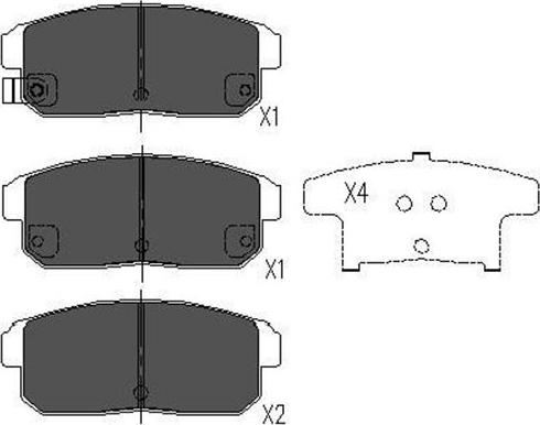 Kavo Parts KBP-4547 - Komplet Pločica, disk-kočnica www.molydon.hr