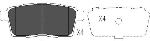 Kavo Parts KBP-4559 - Komplet Pločica, disk-kočnica www.molydon.hr