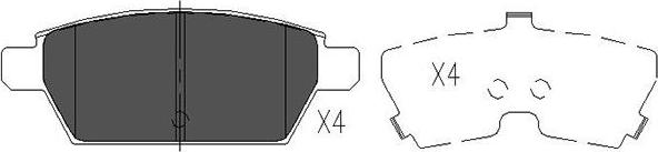 Kavo Parts KBP-4554 - Komplet Pločica, disk-kočnica www.molydon.hr