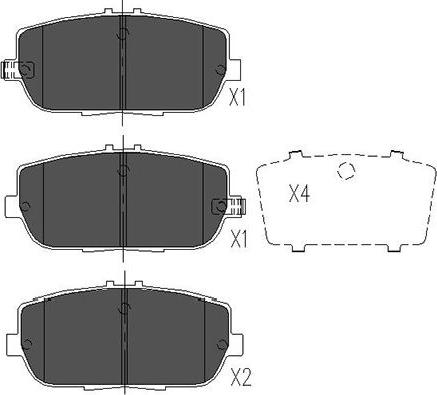 Kavo Parts KBP-4551 - Komplet Pločica, disk-kočnica www.molydon.hr