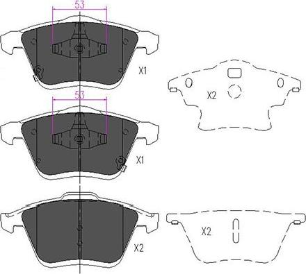 Kavo Parts KBP-4553 - Komplet Pločica, disk-kočnica www.molydon.hr