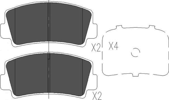 Kavo Parts KBP-4552 - Komplet Pločica, disk-kočnica www.molydon.hr