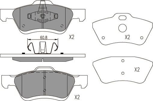 Kavo Parts KBP-4564 - Komplet Pločica, disk-kočnica www.molydon.hr