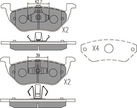 Kavo Parts KBP-4568 - Komplet Pločica, disk-kočnica www.molydon.hr