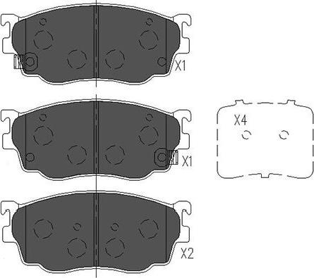 Kavo Parts KBP-4509 - Komplet Pločica, disk-kočnica www.molydon.hr