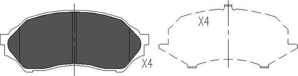 Kavo Parts KBP-4505 - Komplet Pločica, disk-kočnica www.molydon.hr