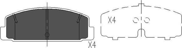 Kavo Parts KBP-4506 - Komplet Pločica, disk-kočnica www.molydon.hr